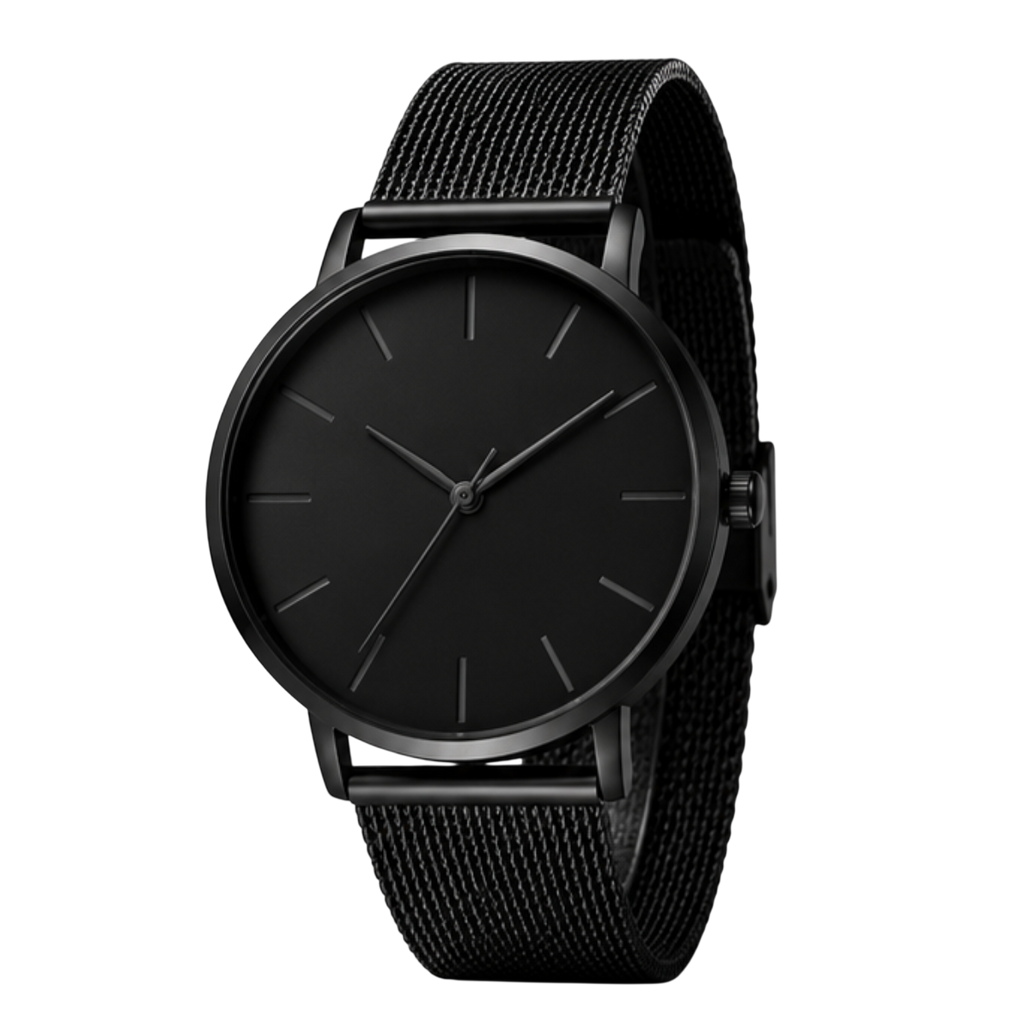 Relógio Minimalista Icon Black™ aço inoxidável